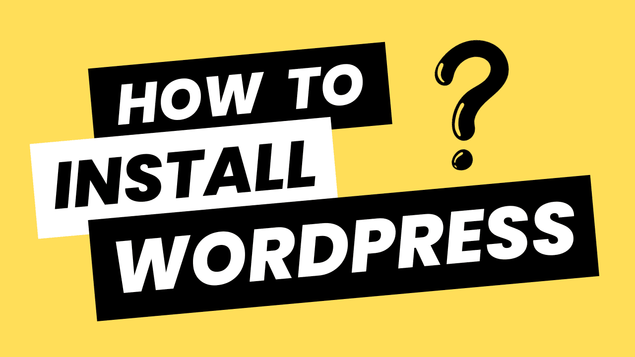 how to install wordpress